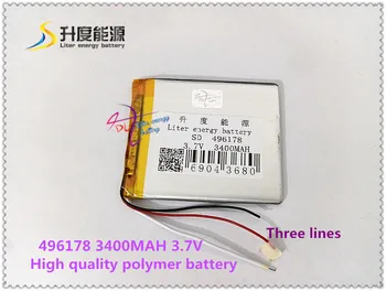 

3 line 496178 3.7V 3400mAH 506080 Polymer lithium ion / Li-ion battery for tablet pc cell phone POWER BANK MIUI