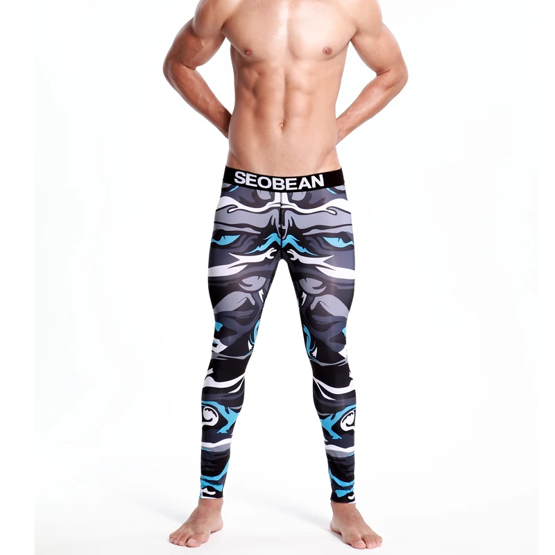 SEOBEAN THREAD Men's sexy Long johns Low Rise Thermal Underpants Leggings