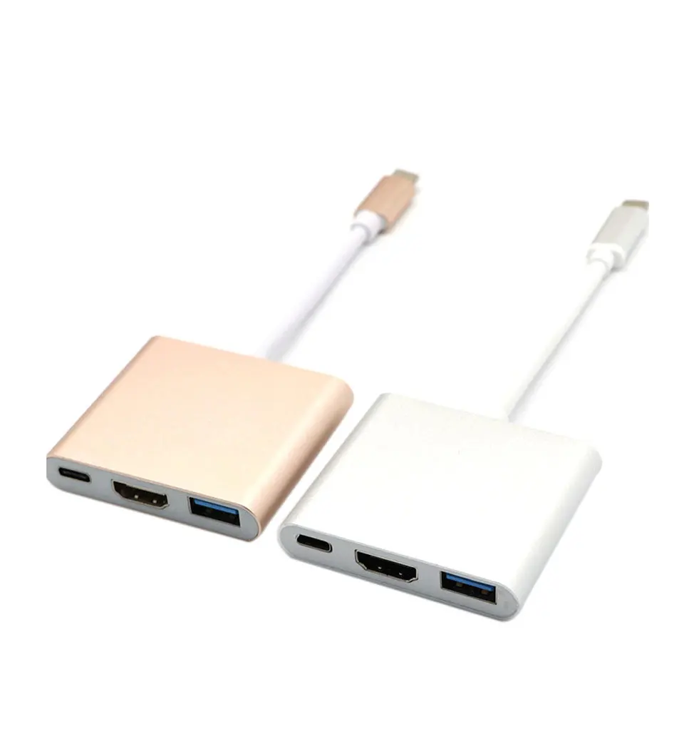 USB 3.1 Type C Thunderbolt 3 TO HDMI USB 3.0 multi-port Adapter Dongle Dock Cable for New Macbook Pro Mouse Keyboard TV Phone (1)