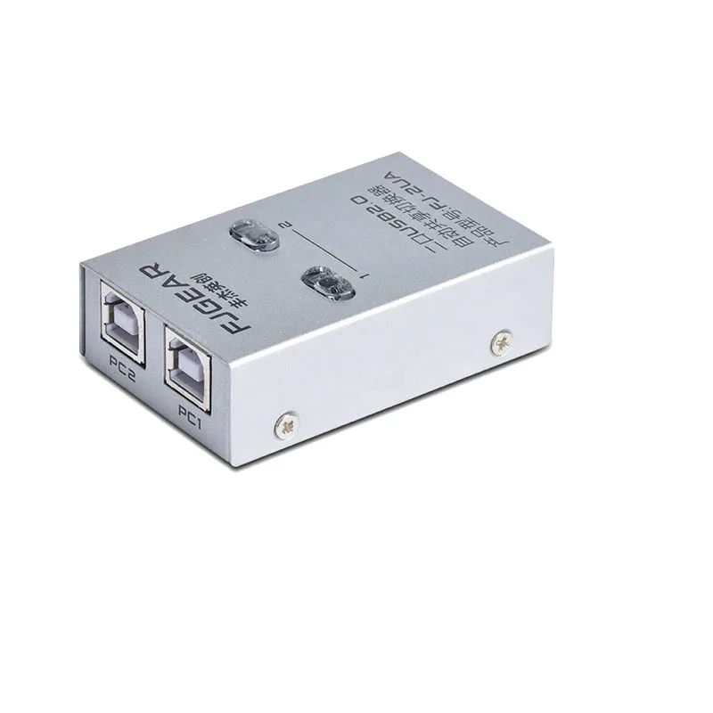 2 port USB Switch selector Auto Printer switch Sharer 2 in 1 out Two computers share 2