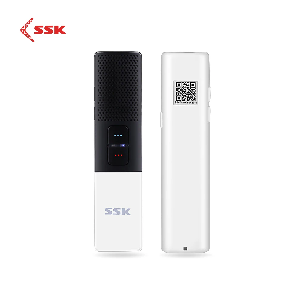 

SSK Smart Voice Translator Bt 86 Languages for Travel Business Learning Meeting Pocket Size Accurate Translation