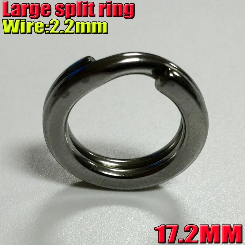 VERY LARGE fishing split rings sizewire2.2MM outer diameter17.2MM