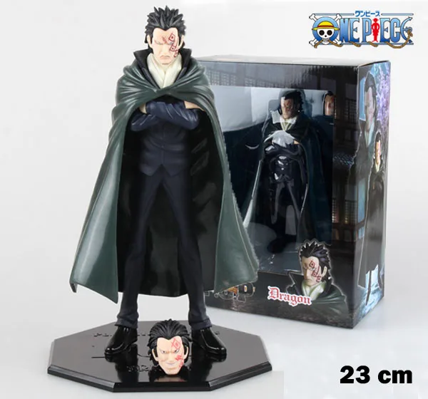 Free Shipping 9" One Piece Anime P.O.P Monkey D Dragon Dragon the Revolutionary Boxed 23cm PVC