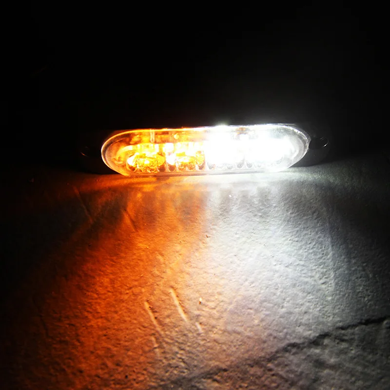 LED Truck Trailer forklift Red Rear Tail Brake Light Square Side Marker Truck Trailer Submersible external lamp Car Truck Warning Light warning light Car flash Police Emergency flasher Strobe Emergency Grille (8)