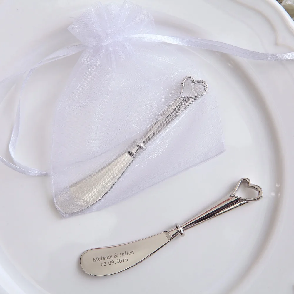 100Pcs Personalized Spreader Butter Knife Wedding Favor For Guests