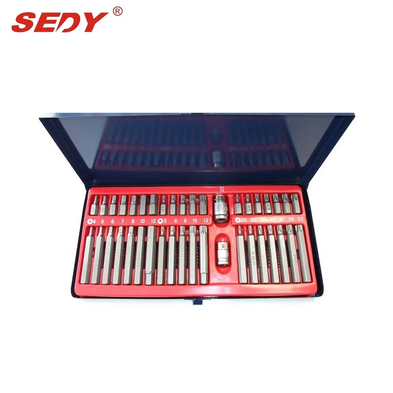 

40pcs/case CR-V Security Tamper Proof Bit Set Hex Spline Trox Bits With Power Drill Or Ratchet Adapter Dremel Tools 94121