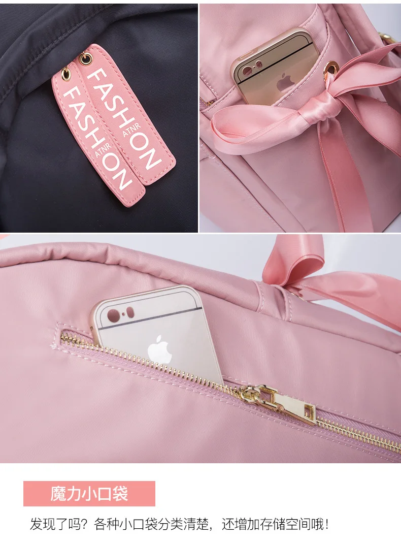 Женский рюкзак для девочек, нейлоновый школьный рюкзак для девочек-подростков, модные рюкзаки, роскошные розовые рюкзаки на спине, mochila feminina