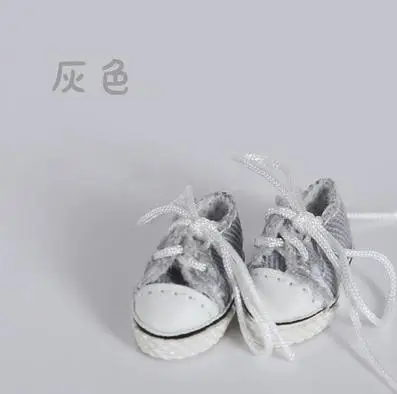 2,3 см кроссовки кукольная одежда холщовая обувь, парусиновая спортивная обувь Obitsu11 обувь для ob11, holala, 1/12bjd в кукольном стиле; аксессуары для куклы - Цвет: grey