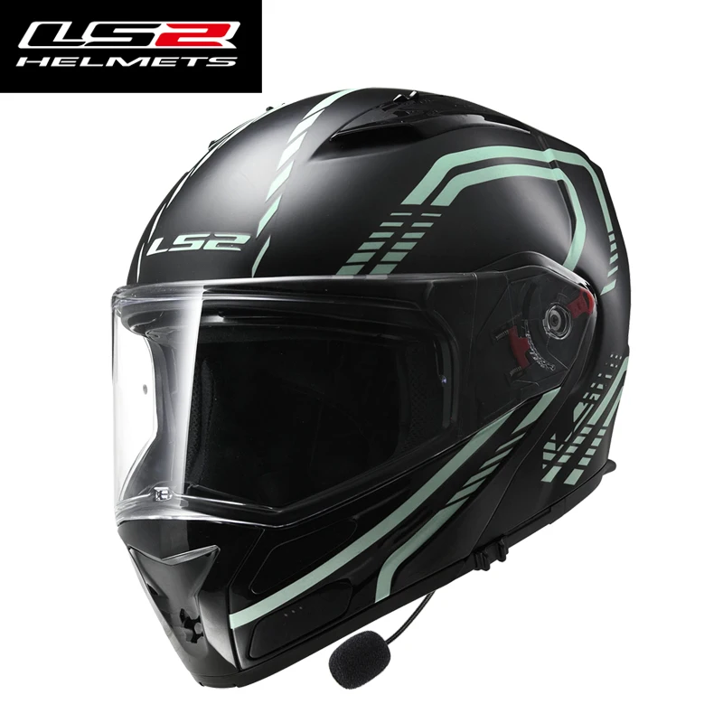 LS2 флип-ап мотоциклетный шлем с двойными линзами Полнолицевой шлем гоночный мотоциклетный шлем FF324