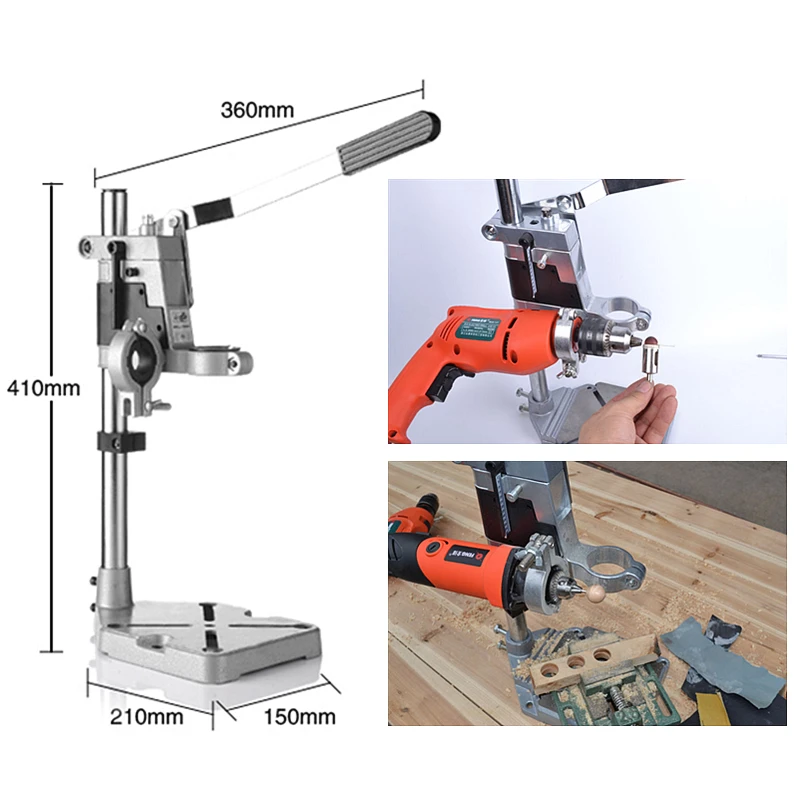 MINIQ электрическая подставка для дрели, мощные вращающиеся инструменты, двойной зажим, держатель для дрели, скамейка, подставка для дрели, сделай сам, база, аксессуары для электроинструмента