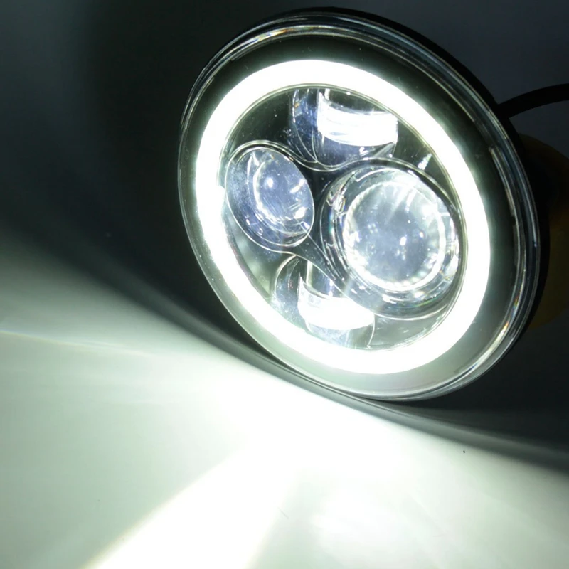 45W LED Headlight Angel Eyes DRL with 2Pcs 4.5Inch 30W Motorcycle Passing Fog Lamp for Harley Davidson cd