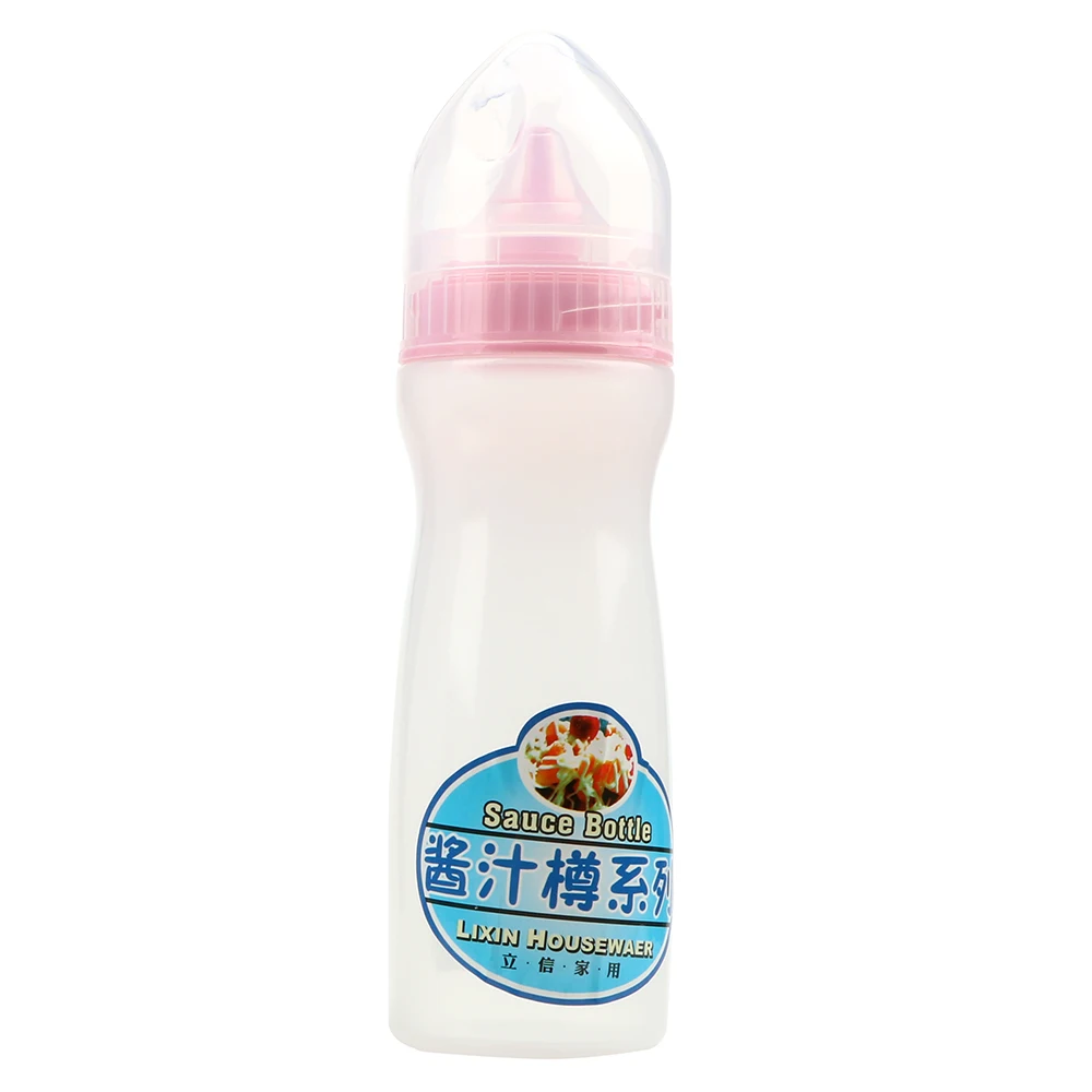 Squeeze Bottle Tomato Sauce Honey Salad Plastic Rotating Cover Food Grade PP Material Sauce Bottle Seasoning Bottle