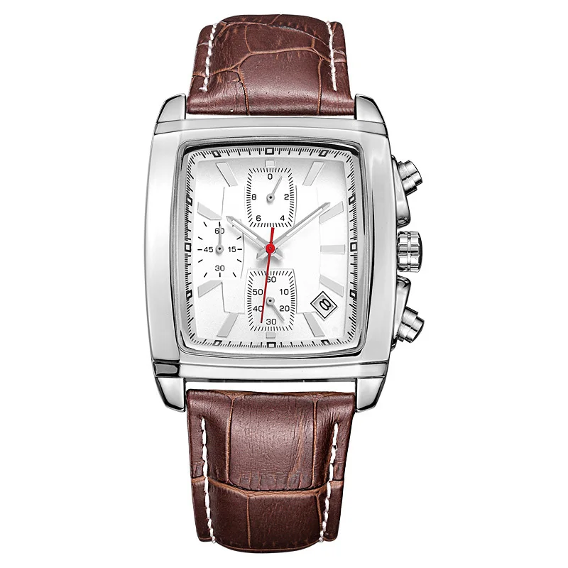 

Men Watches Luxury Men Sport Luminous Wristwatch Chronograph Leather Quartz Watch LL@17