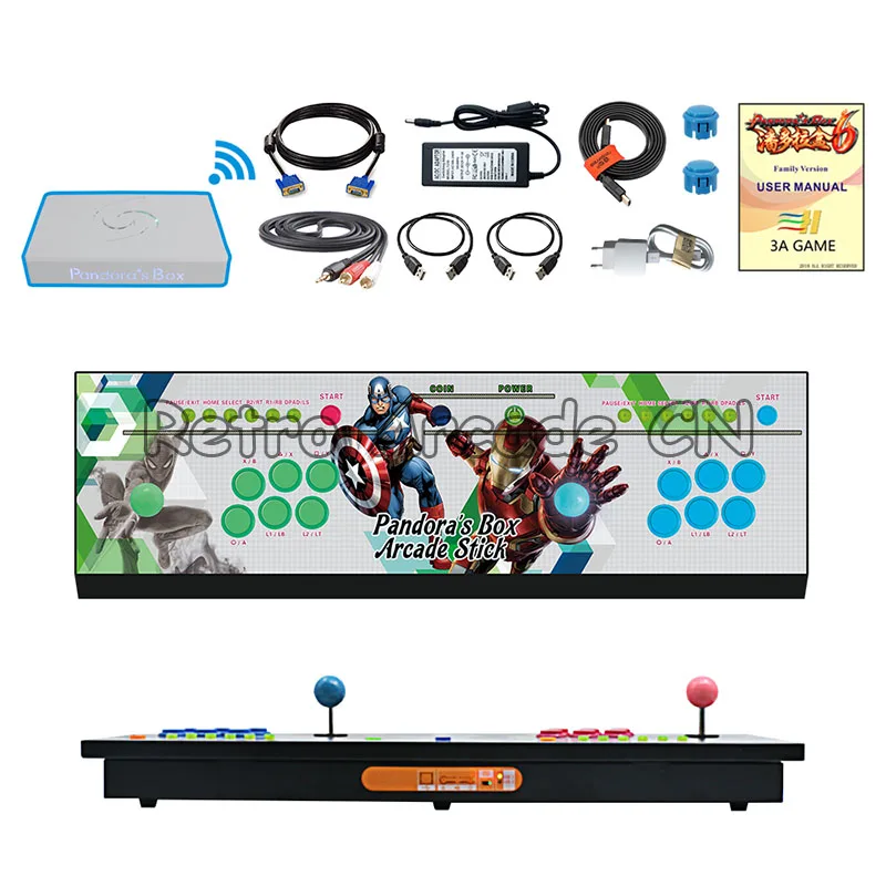3A Game Original Pandora's Box 6 1300 in 1 wireless arcade joystick 2 players iron console HDMI VGA usb for pc tv ps3 Tekken 3A Game Original Pandora's Box 6 1300 in 1 wireless arcade joystick 2 players iron console HDMI VGA usb for pc tv ps3 Tekken