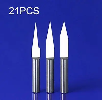 

21PCS 3.175mm Flat bottom knife CNC Machine Milling Cutter Bits wood cutter Engraving Machine Tool Woodworking