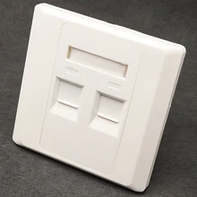 5 шт.-2 порта Keystone Wallplate RJ11 RJ45 настенная розетка Лицевая панель, RJ45 сеть Keystone телефонные домкраты лицевая пластина 86x86 мм