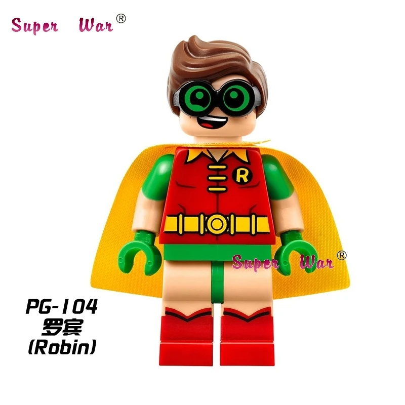 1PCS star wars superhero marvel DC Movie Batman Robin building blocks action sets model bricks font