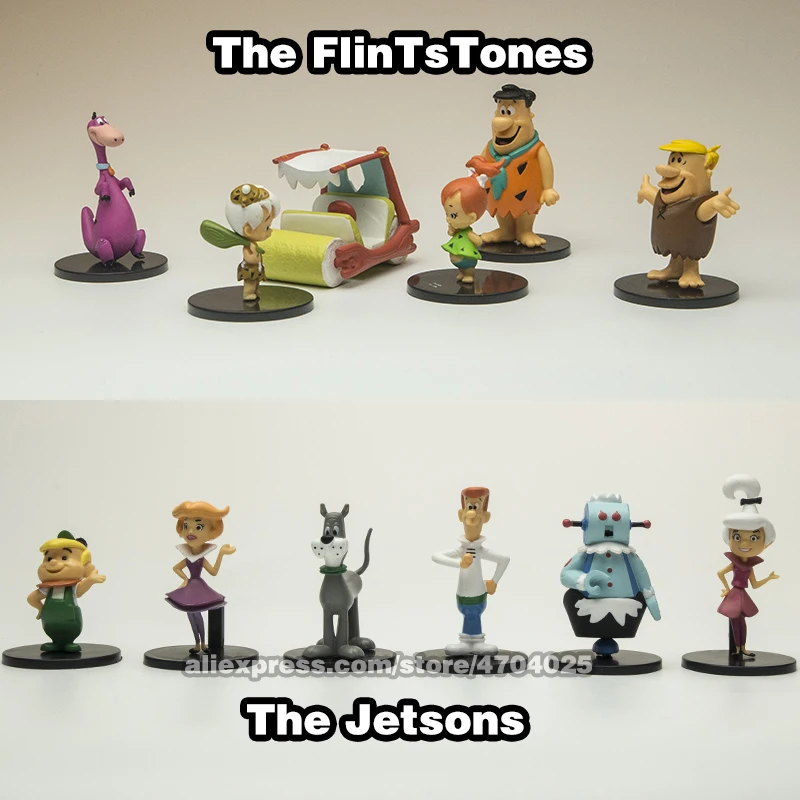 Free shipping Original new box The Flintstones The Jetsons Action Figure model Collection toys best gift