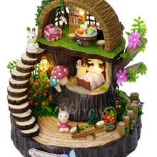 Мебель DIY Кукольный дом Wodden Miniatura кукольные дома мебель комплект головоломки ручной работы кукольный домик игрушки для детей, подарки для девочек Y005