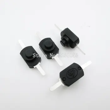 

10PCS/LOT Flashlight Switches DC 30V 1A Black On Off Mini Push Button Switch for Electric Torch 1208YD