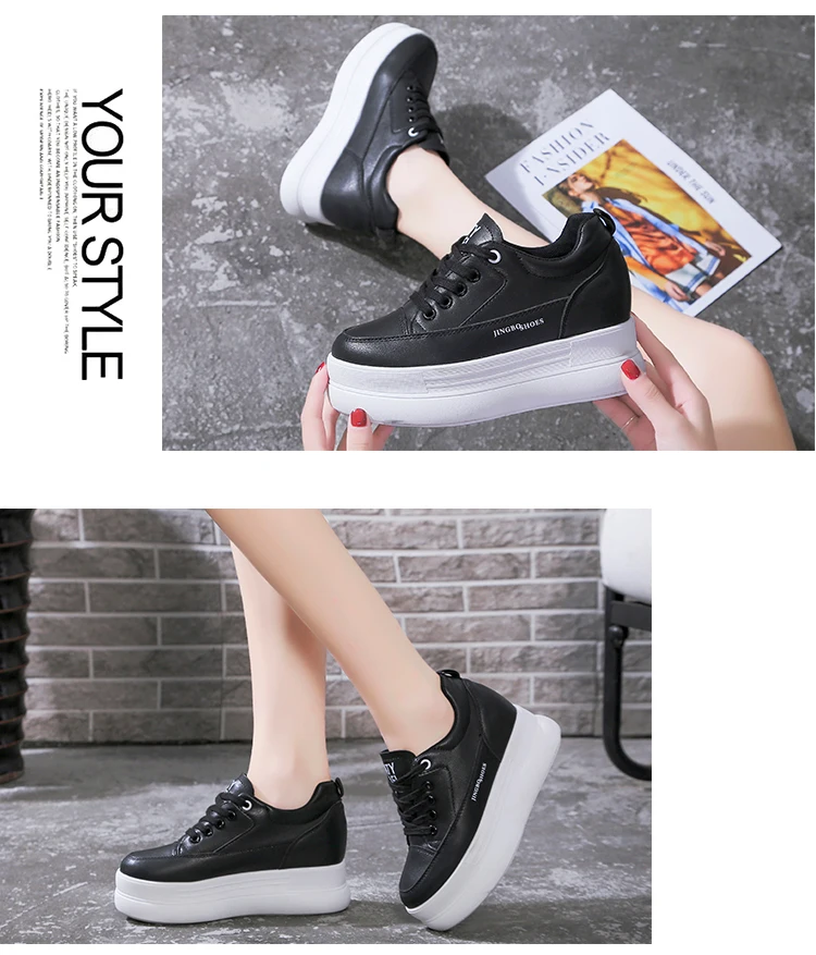 Autumn Platform Shoes Women Vulcanize Shoes White Flat Platforms Sneakers ladies wedges shoes for women Casual