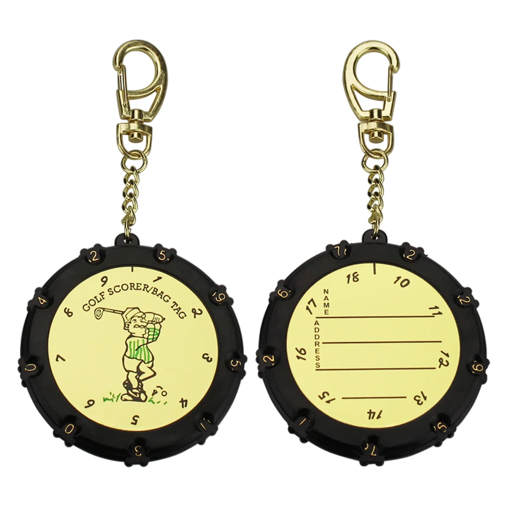 

1 Pcs Golf Counter Double Sides 18 Hole Golf Stroke Putt Shot Score Counter w Key Chain Drop Ship