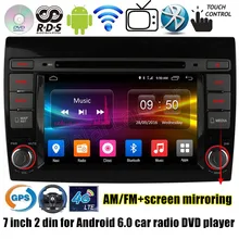 Quad Core Android 6.0 Car DVD Player Navigation GPS TV function 4G SIM LTE Radio stereo WiFi RDS for Fiat Bravo 2007-2012