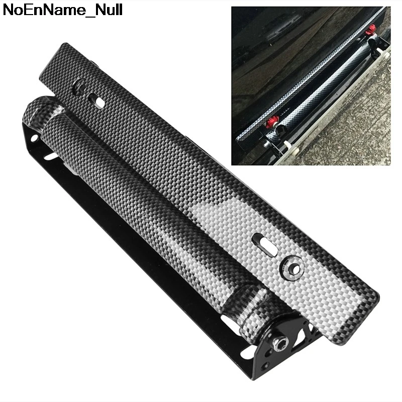 

NoEnName_NullUniversal Racing Carbon Fiber Adjustable Number Car License Plate Frame Holder