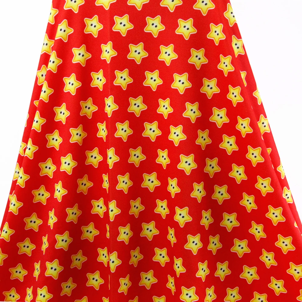 

50*145CM Star Printed 4 ways Stretch Knit Fabric For Tissue Kids Bedding Home Textile for Sewing Tilda Doll,52392