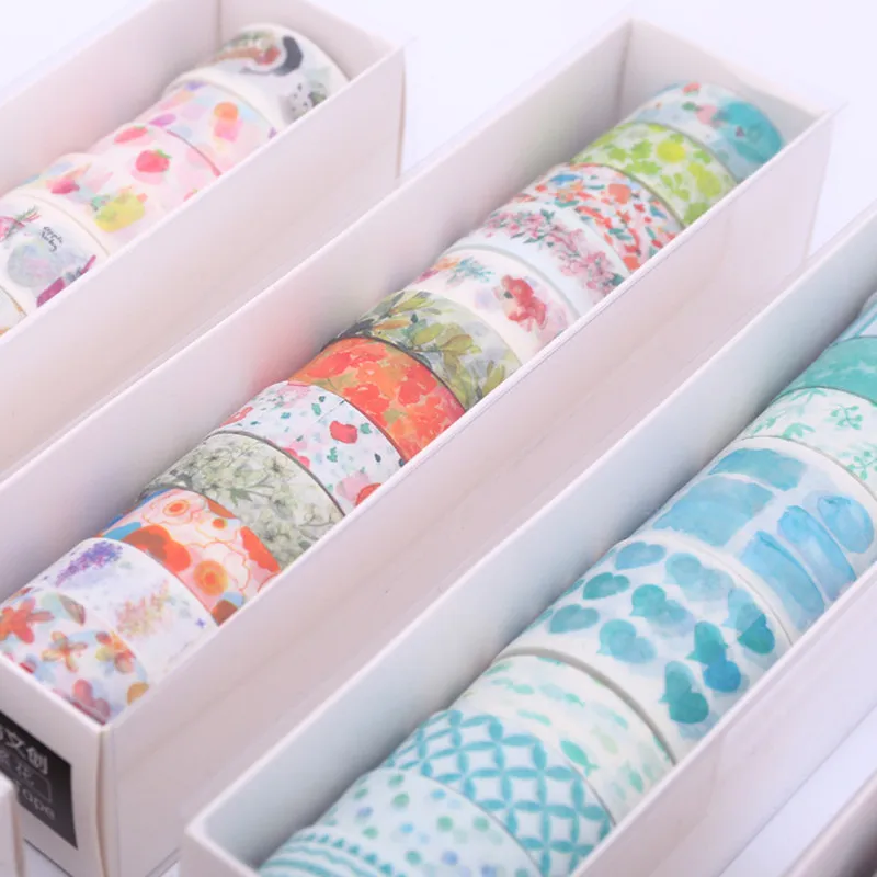 10 шт./компл. лента washi сердце изоляционная лента Рождественский washitape Kawaii Канцелярские Скрапбукинг washi papeleria Школьные Инструменты