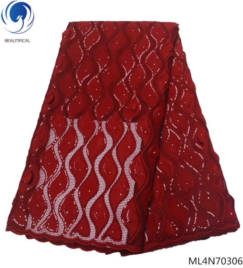 

Beautifical french tulle lace fabrics with rhinestones 2019 high quality fabrics with sequins for women dress 5yards/lot ML4N703