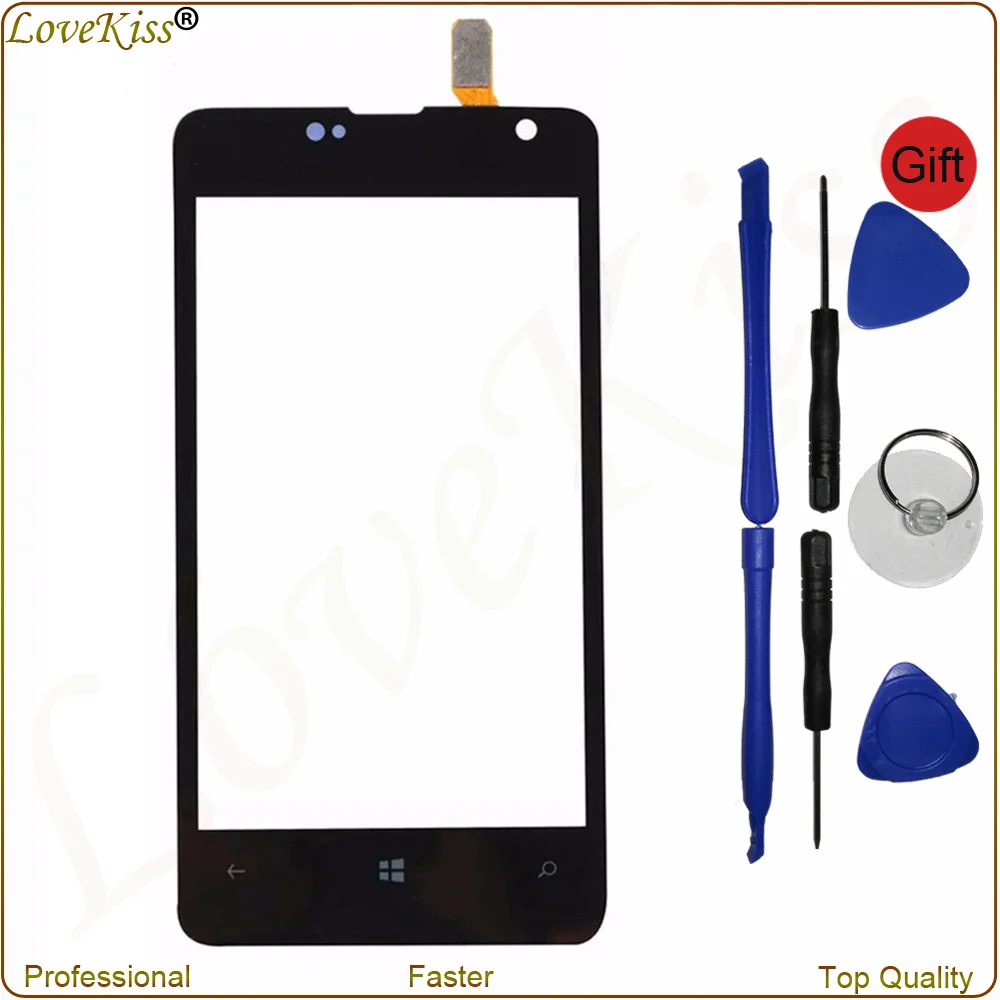 

N430 4.0" New TouchScreen Digitizer for Nokia Lumia 430 N430 Touch Panel Sensor LCD Display Front Outer Glass Cover + Toolkit