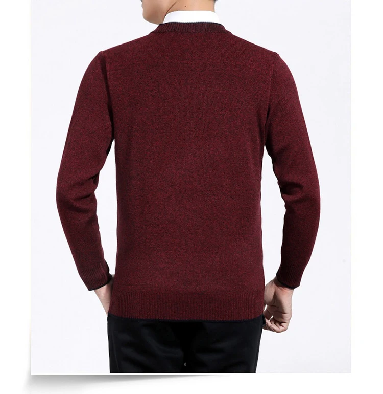 Осень зима мужские повседневные геометрические толстые свитера кардиган мужской однобортный вязаный свитер с v-образным вырезом шерстяной свитер W1253