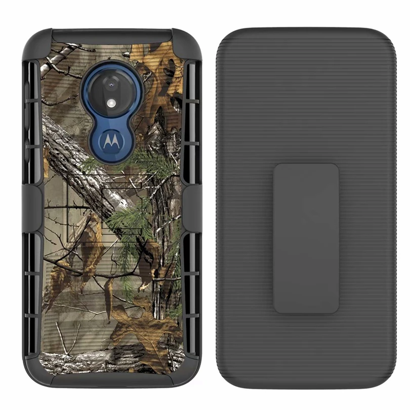 Для Motorola MOTO G7 Power G7Power US версия Hybrid Heavy Duty 3 в 1 военный Камуфляжный жесткий