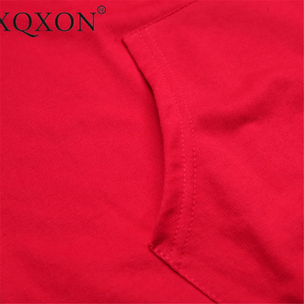 XQXON Новые пуловеры с капюшоном для мужчин волейбол Beats Забавный дизайн электрические волны сердцебиение печати толстовки Толстовка H41
