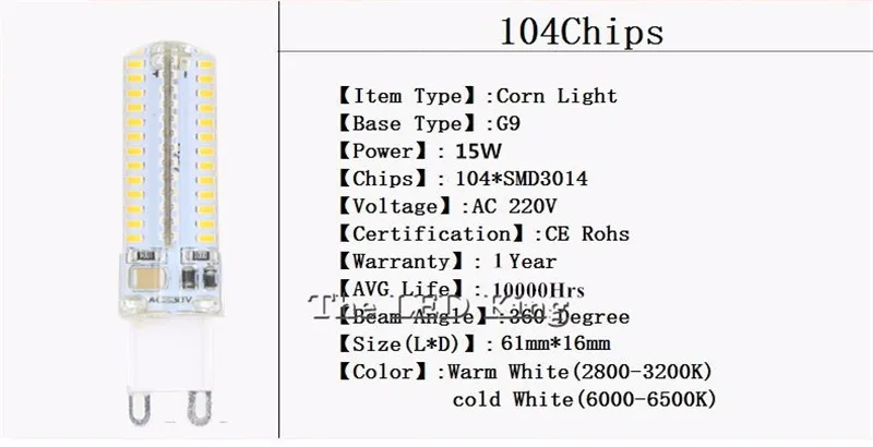 G9 светодиодные лампы AC 110 V 220 V 7 Вт 9 Вт 10 Вт 12 Вт 15 Вт SMD 3014 лампа, заменяющая галогенновую лампу 40 Вт Светодиодный свет 360 градусов угол луча прожектора