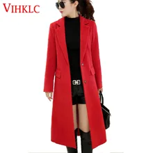 Осень-зима модные женские туфли свободное шерстяное пальто Имитация кашемира Верхняя одежда уплотненная подкладка Для женщин шерстяное пальто A223
