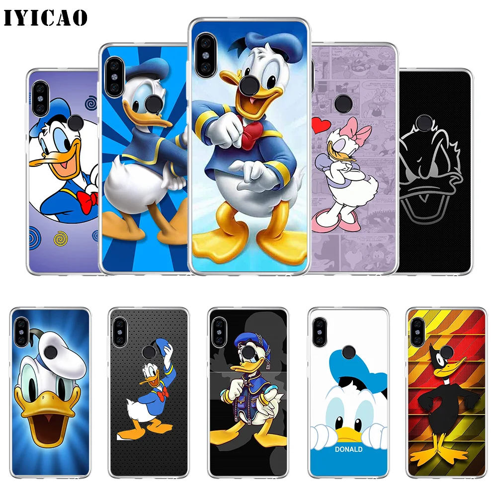 

IYICAO Donald Duck Soft Silicone Phone Case for Xiaomi Redmi 4A 5A 6A Note 7 6 5 Pro Plus Redmi 4X 5A Prime Cover