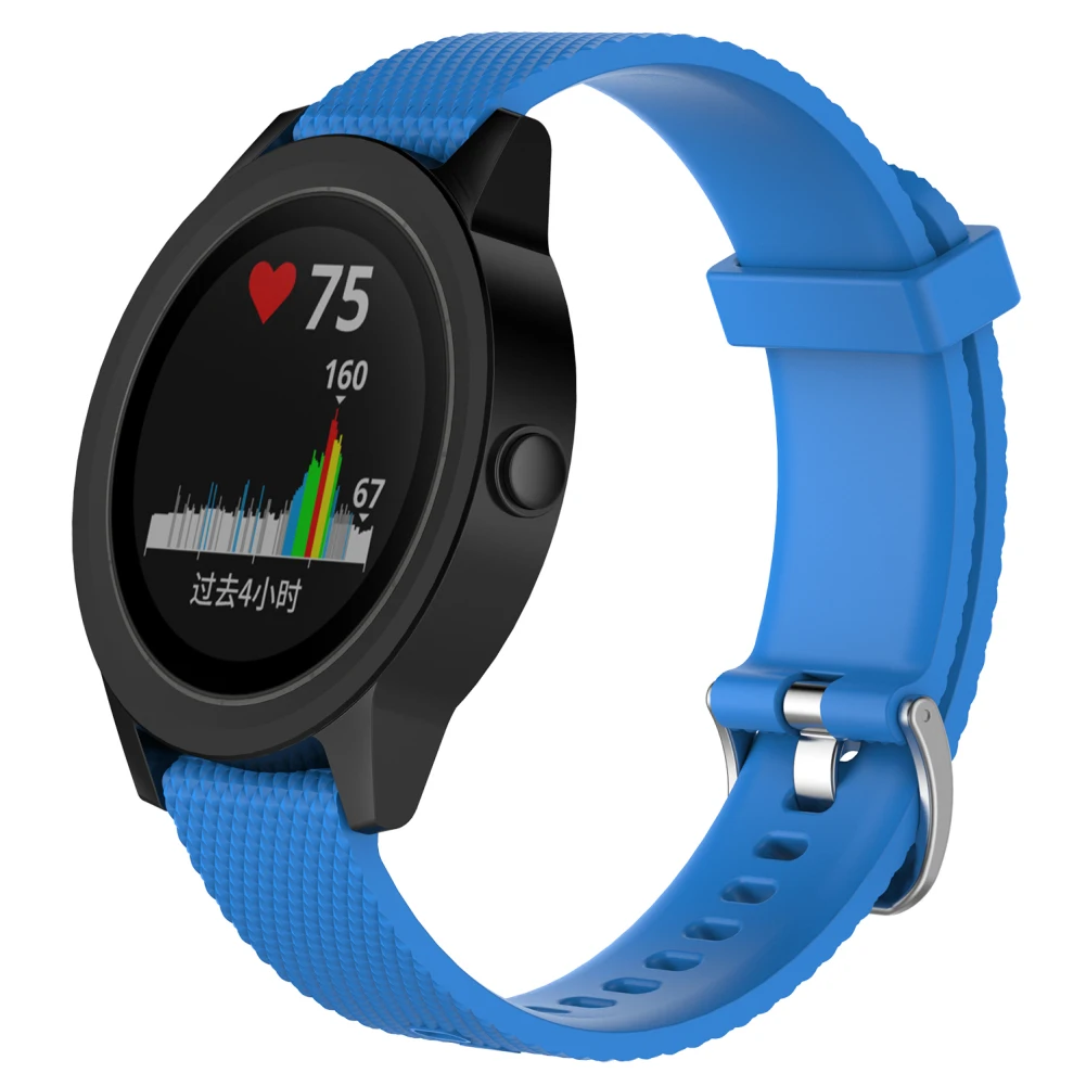 Цветной мягкий сменный силиконовый ремень для Garmin Vivoactive3 Vivomove HR смарт-браслет для Garmin Vivoactive 3 Watch band - Цвет: Blue