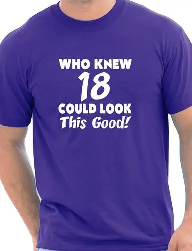 Футболка для подарка на день рождения мужчин 18 лет размер и Colors A170|t-shirt t-shirt|men
