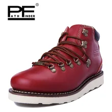 Pathfinder Fashion Outdoor Genuine Cow Leather Botas Original Brand Leisure Martin Botas Design Retro Shoes for Mens