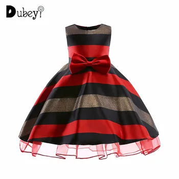 

Striped Dress Up Costume for Kids Baby Girl Party Dress with Wide Stripe for Carnival Summer Toddler Girl Princess Costume