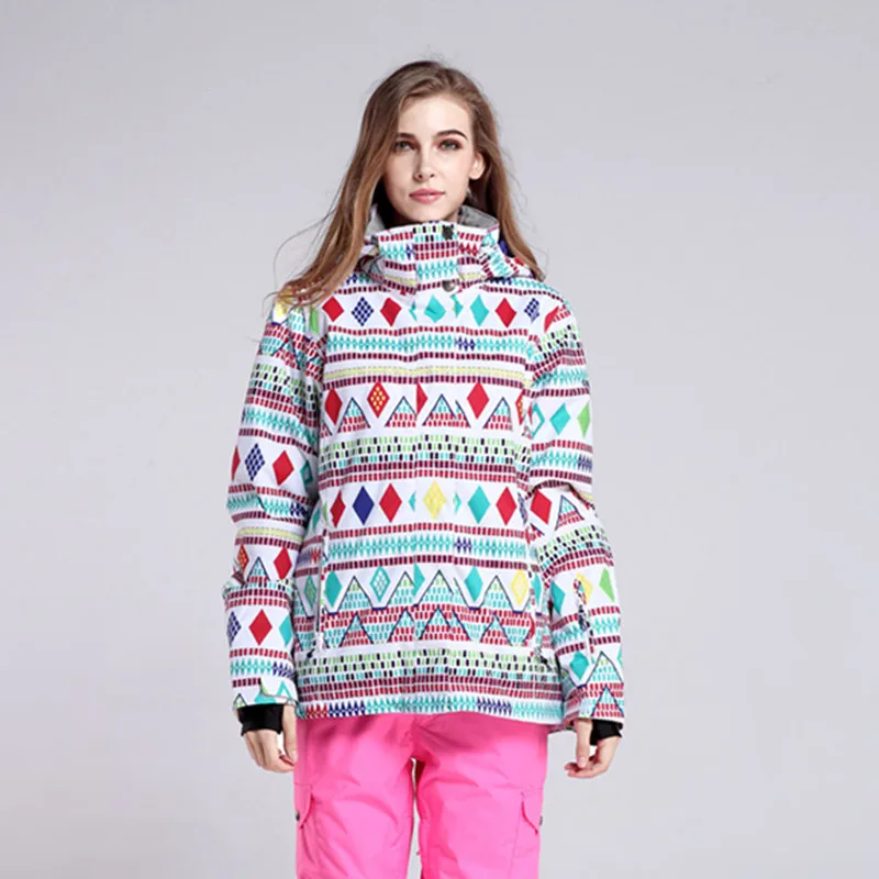 Gsou para mujer Chaquetas de esquí traje de snowboard para mujer de esquí nieve abrigo ropa chaqueta esqui Mujer
