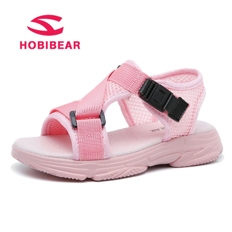 

HOBIBEAR Girls Sandals For Boys Summer Shoes Kids Sandals Children Shoes Net Breathable Cut-out Quick-dry sandalia menina Pink
