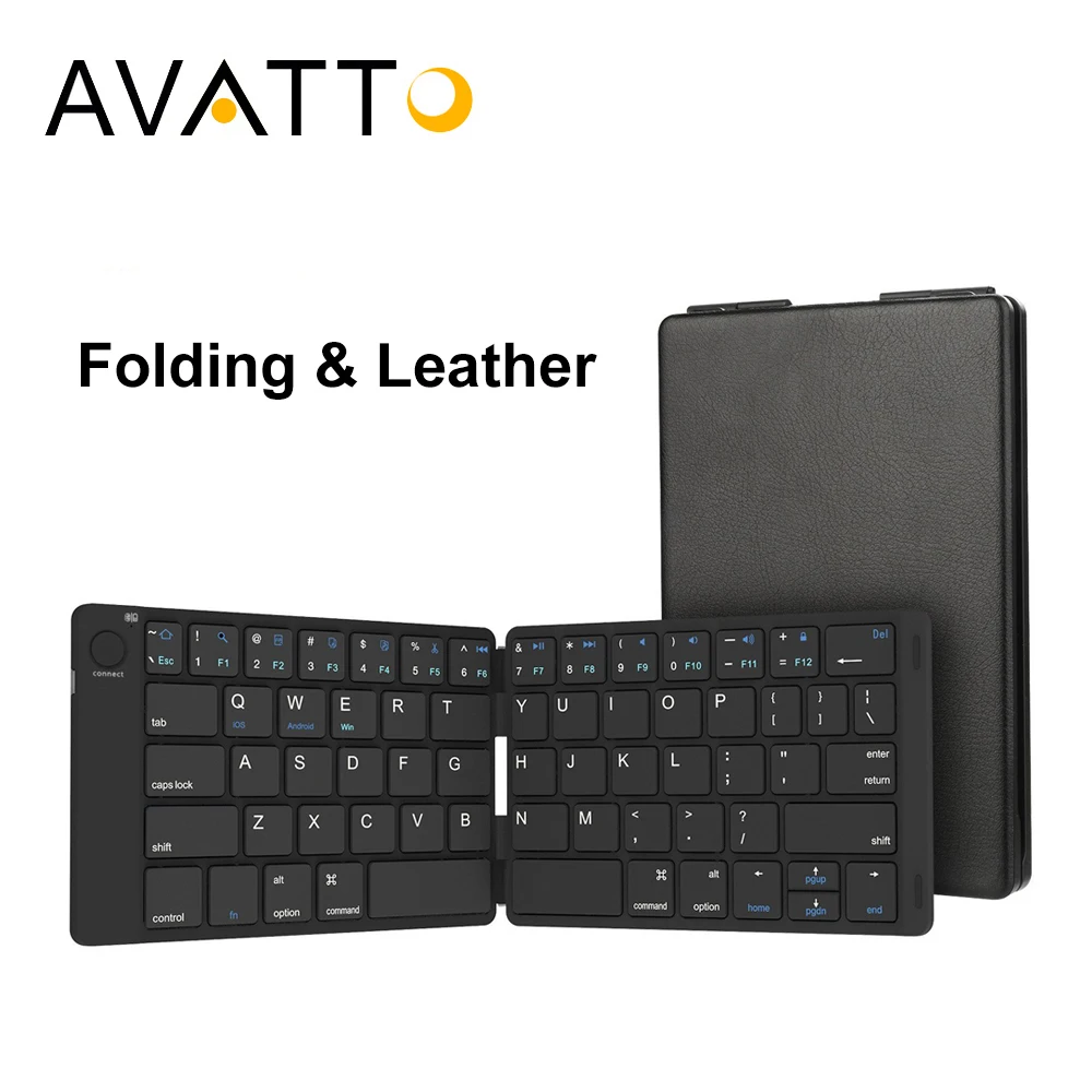 

10Pcs/DHL Wholesale Leather Folding Mini Keyboard with Bluetooth Wireless Keypad for iOS Android phone,Tablet,ipad