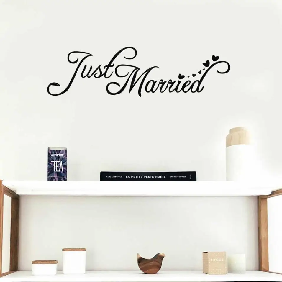 Just Married Wedding Window PVC Waterproof Sticker Decal