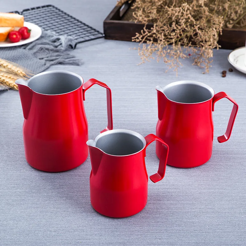 Stainless Steel Milk Frothing Pitcher-Pour Over Coffee Kettle Espresso Steaming Milk Frothing Cup for Latte Art