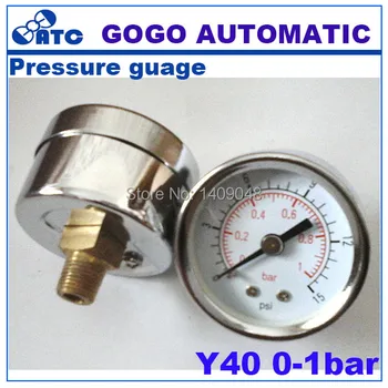 

GOGO small table 40mm air pressure guage 0-150psi 0-1bar thread 1/8" iron shell