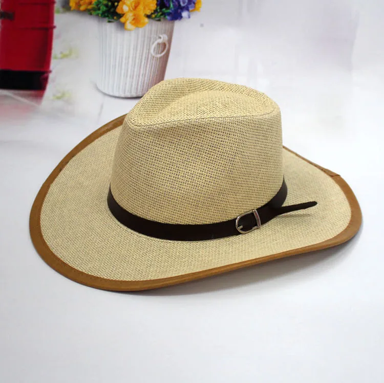 RUBY VICKY West ковбойская соломенная шляпа для мужчин и женщин джазовая шляпа летняя шляпа