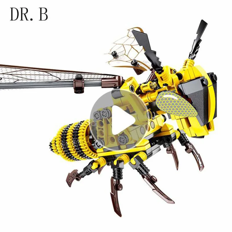 

Education DIY Compatible Leping LegoINGlys Technic Series Simulation Bumblebee Animal Model Building Kit Blocks Bricks Kids Toys